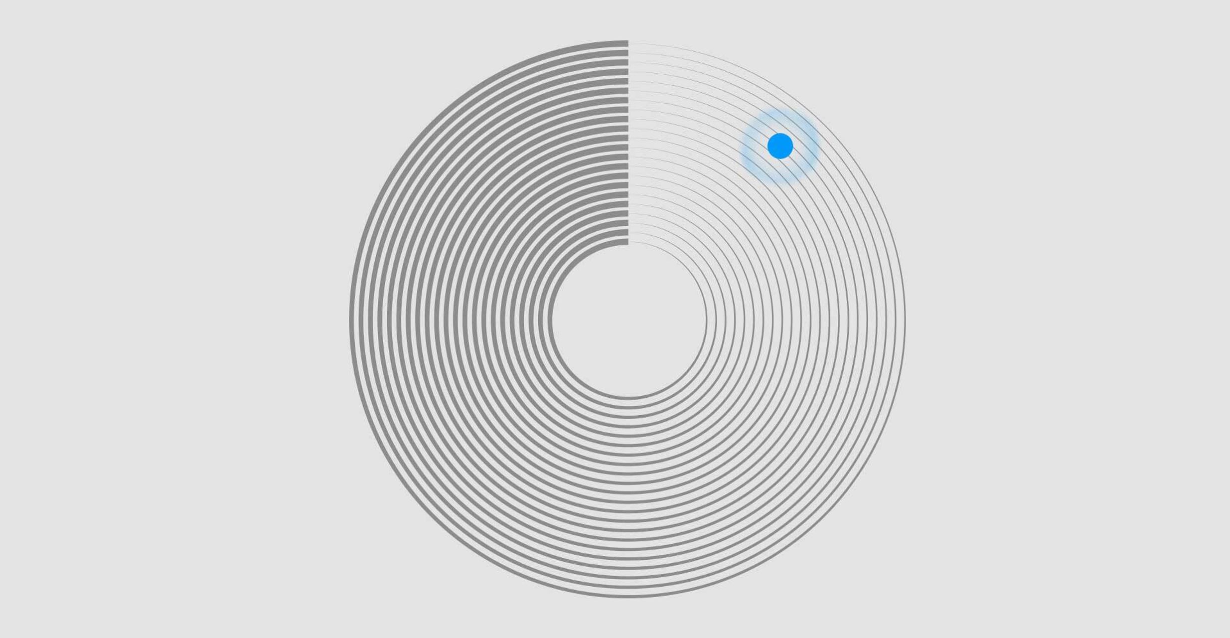 Graphic of blue circles