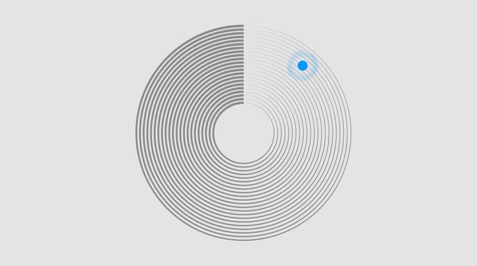 Graphic of blue circles