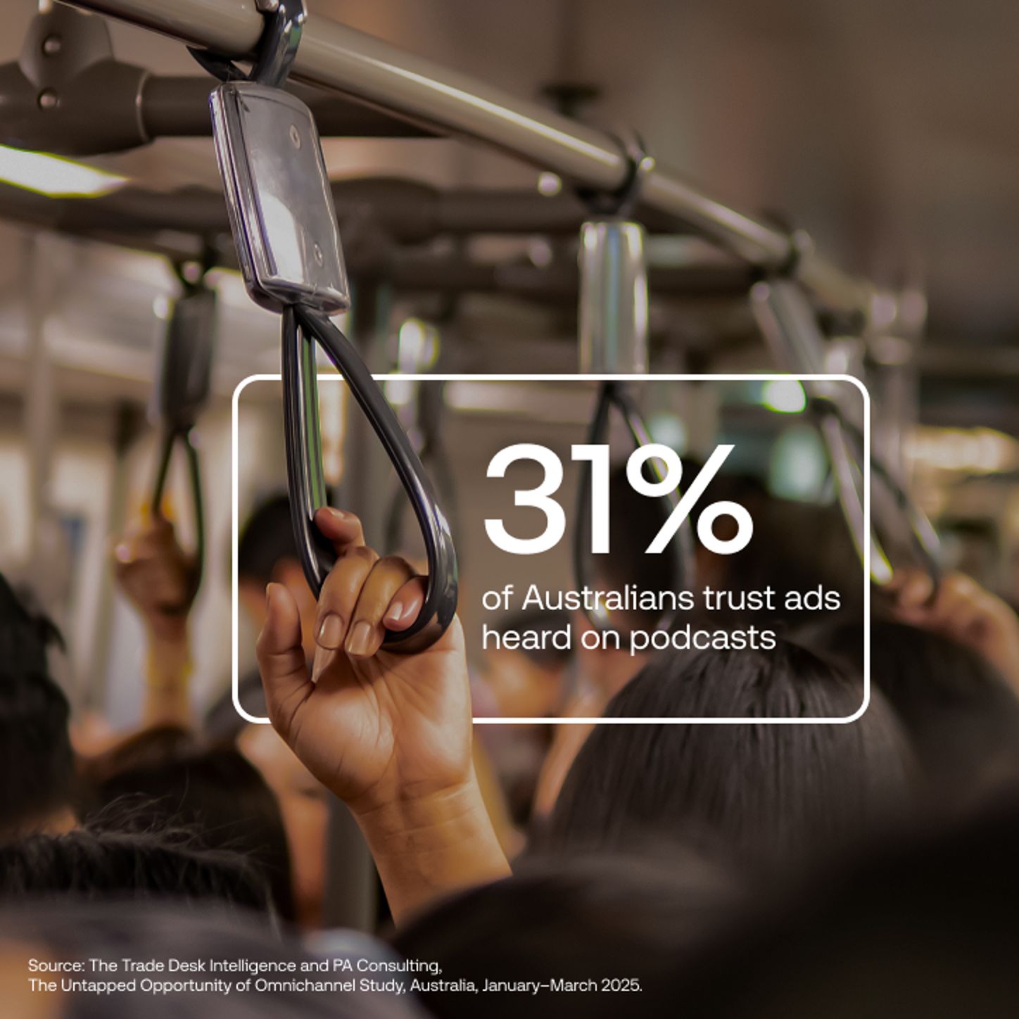 Manos agarradas a asideros en transporte público