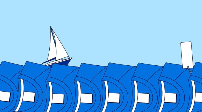 Boat on sea of shirts no logo