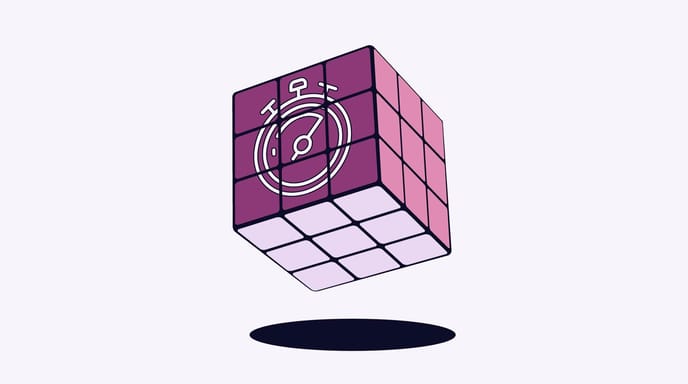 Rubiks cube clock no logo