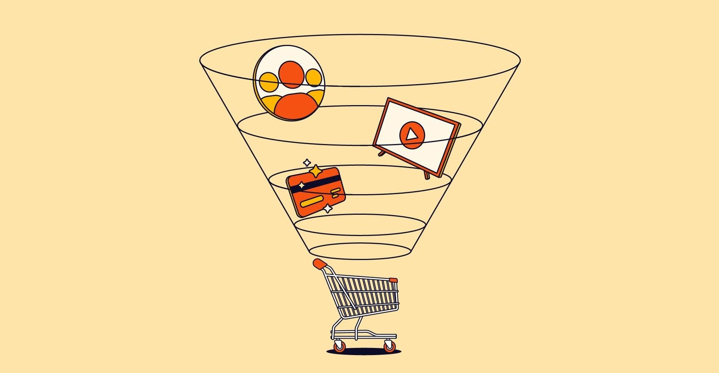 Funnel into shopping cart no logo