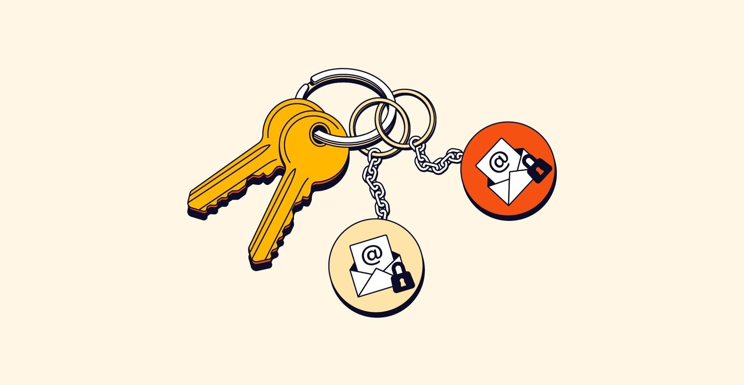 Keys with icons no logo