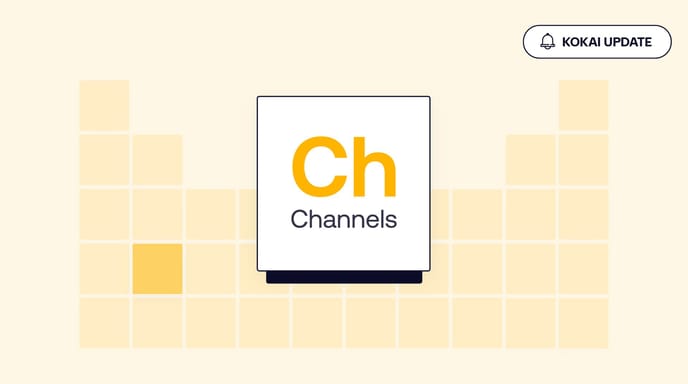 Yellow graphic with the Channels tile, from the Programmatic Table on Kokai - The Trade Desk