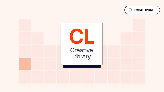 Red graphic with "Creative Library (CL)" tile from The Trade Desk platform.