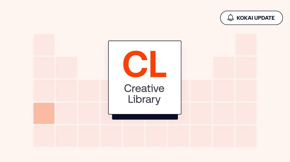 Red graphic with "Creative Library (CL)" tile from The Trade Desk platform.
