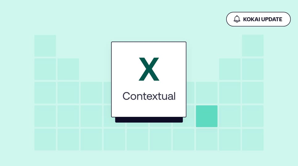Green graphic with "X Contextual" tile from The Trade Desk platform and an icon in the top corner that reads "Kokai Update"
