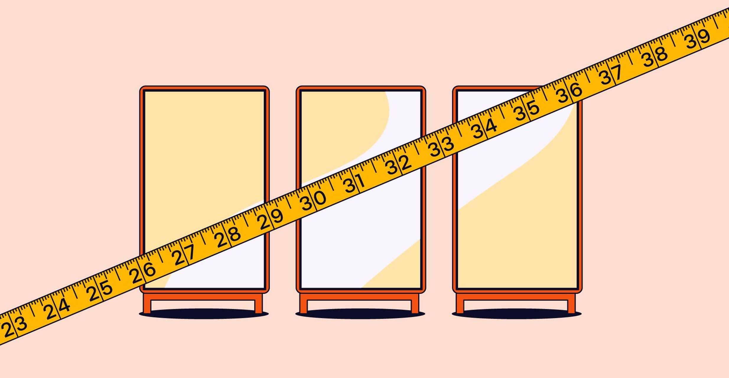 Measuring tape across DOOH no logo