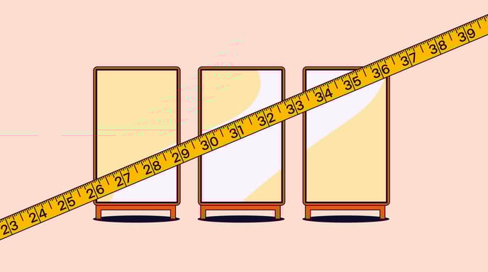 Measuring tape across DOOH no logo