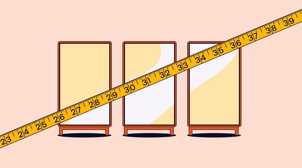 Measuring tape across DOOH no logo