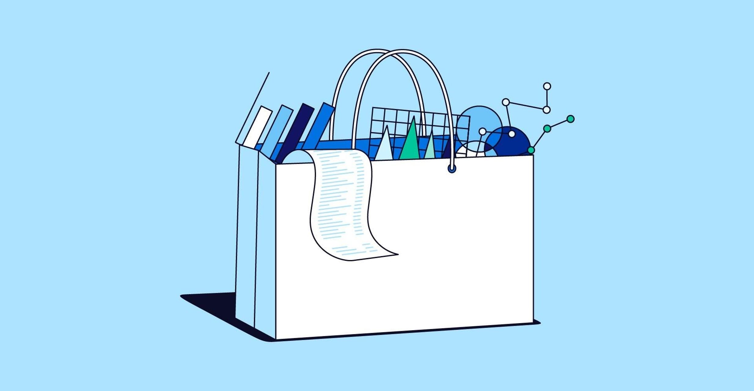 Shopping bag with receipt no logo