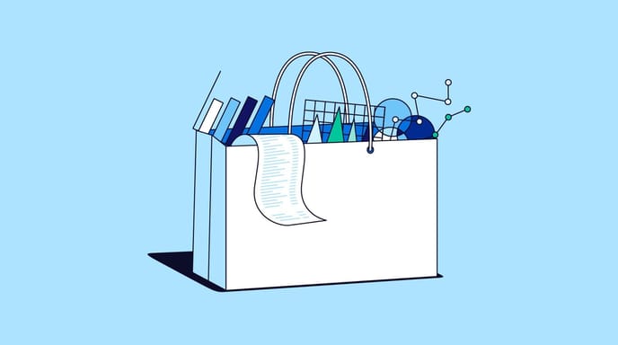 Shopping bag with receipt no logo