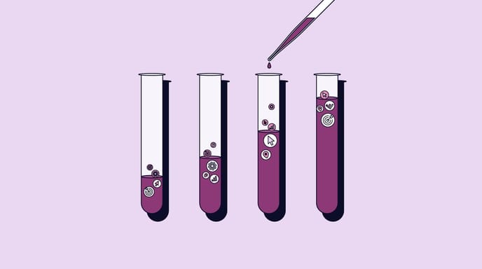 Test tubes with icons no logo