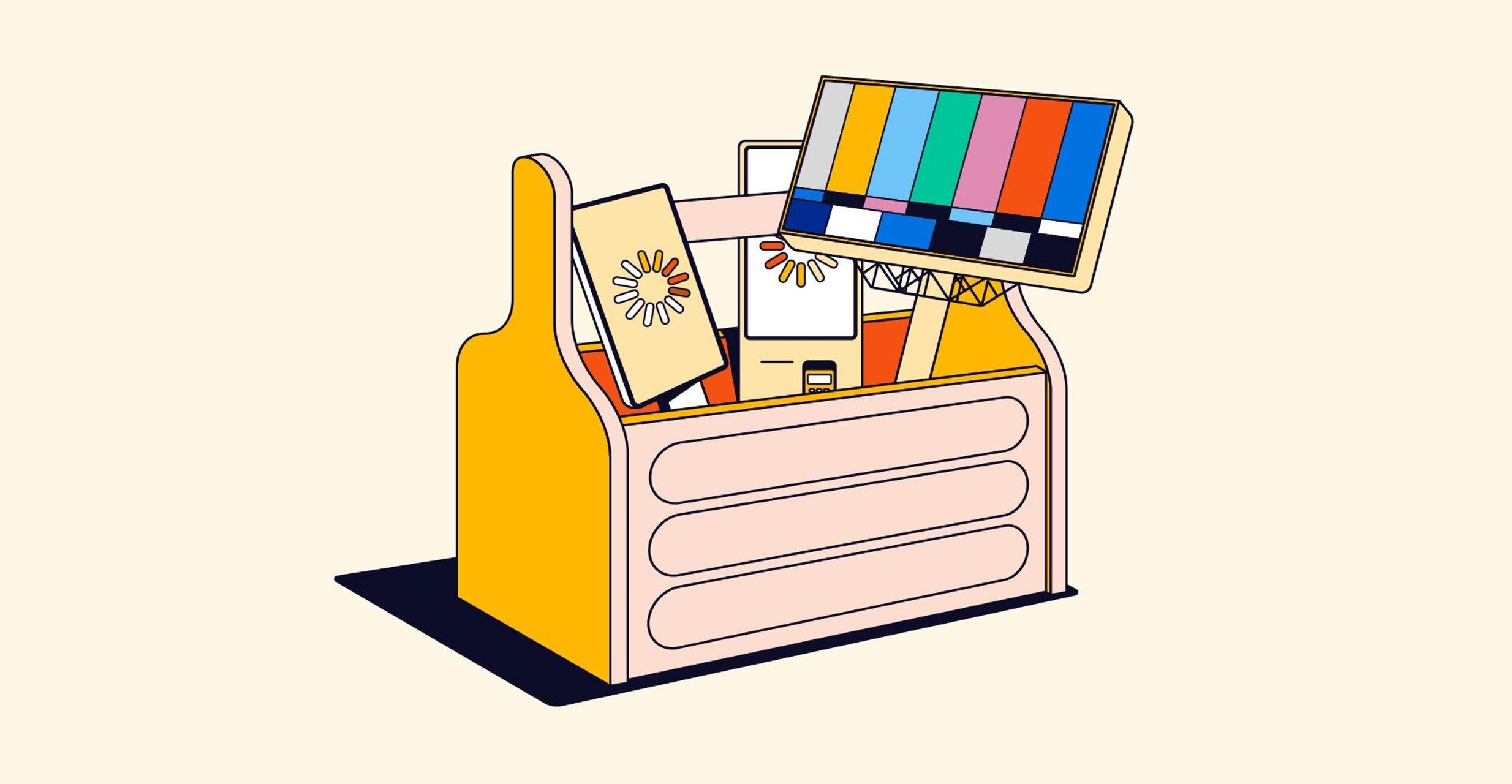 Toolbox with devices no logo