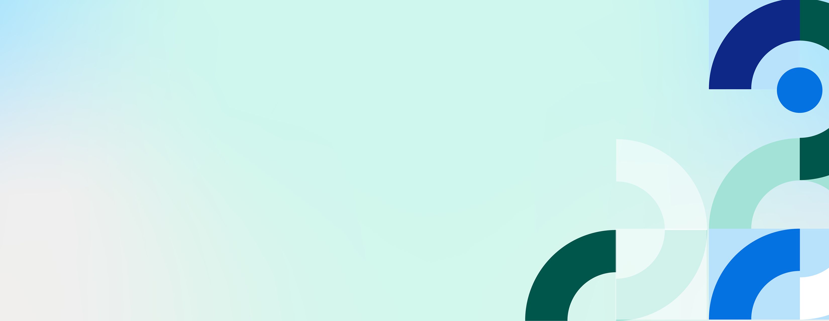 Abstract background with blue and green circular geometric patterns