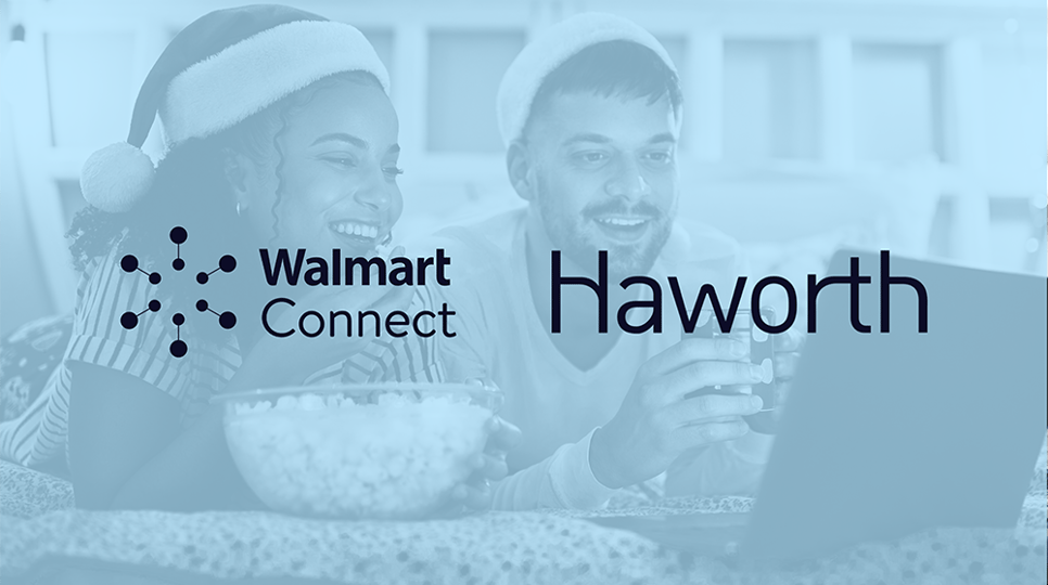 Blue cover image featuring the Walmart Connect and Haworth logos