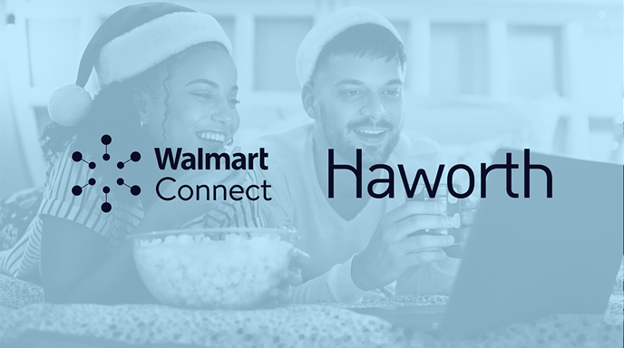 Blue cover image featuring the Walmart Connect and Haworth logos
