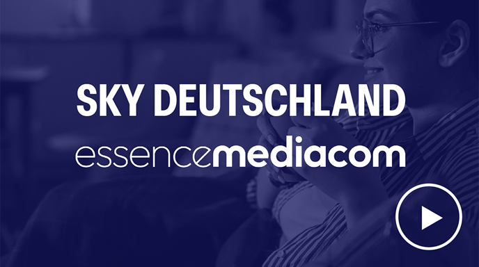 Sky Germany x The Trade Desk - Case Study Blue Graphic
